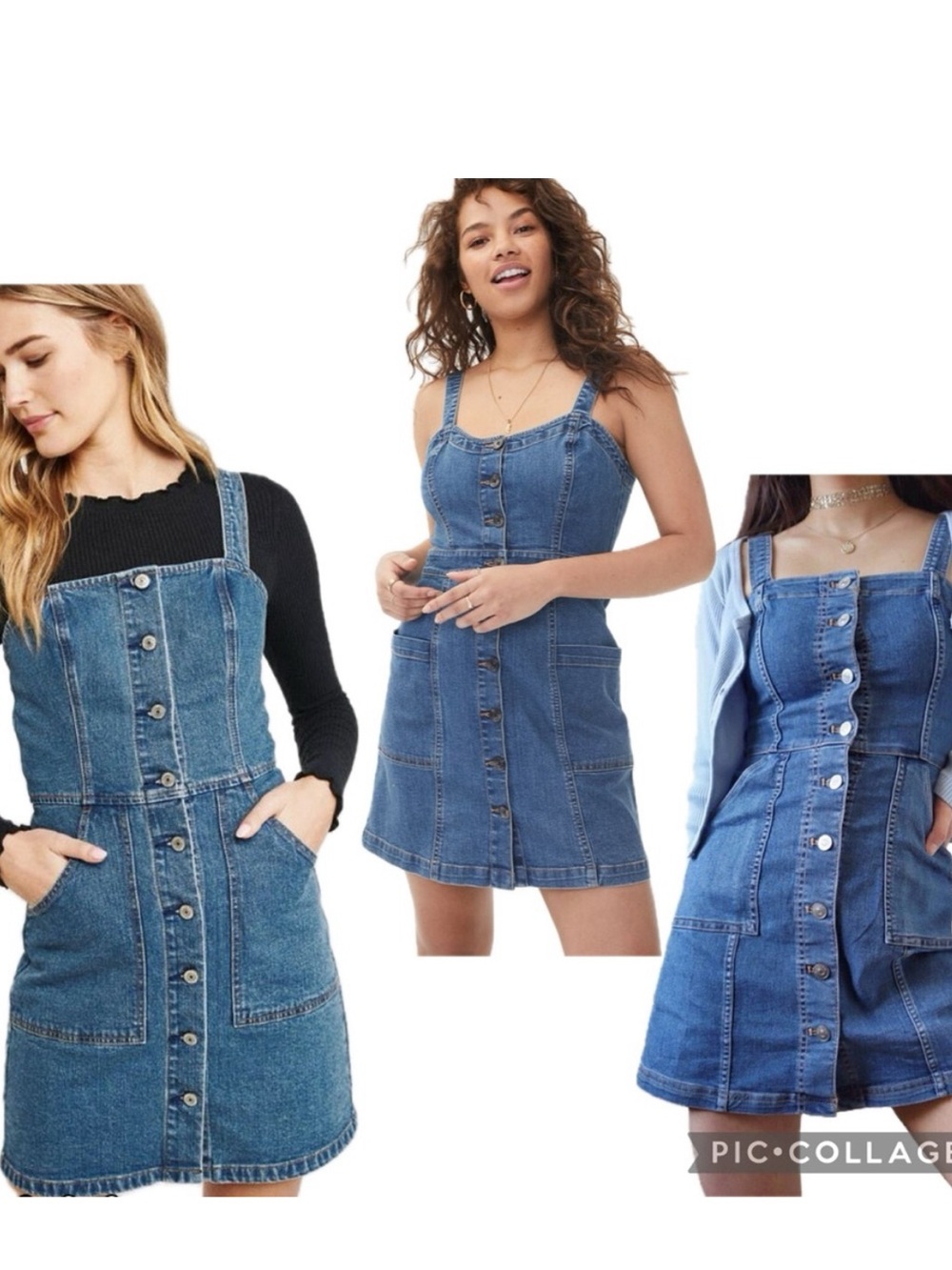 Aeropostale Denim Button Front Mini Dress Sweetheart Neck Pockets Y2K Style M